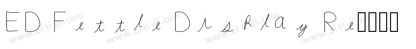 ED Fettle Display Re字体转换
